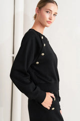BLACK REGIMENT WOVEN TOP - Flying Tomato - Flyclothing LLC