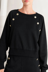 BLACK REGIMENT WOVEN TOP - Flying Tomato - Flyclothing LLC