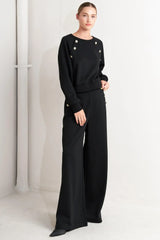 BLACK REGIMENT WOVEN TOP - Flying Tomato - Flyclothing LLC