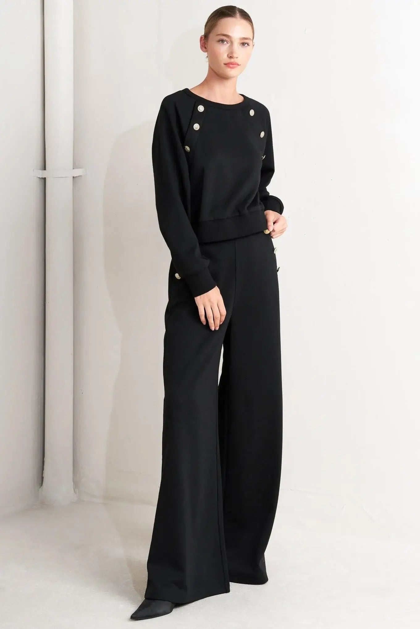 BLACK REGIMENT WOVEN TOP - Flying Tomato - Flyclothing LLC