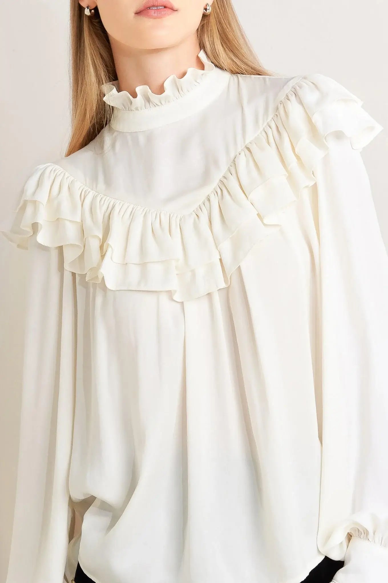 EDWARDIAN WALTZ WOVEN TOP - Flying Tomato - Flyclothing LLC