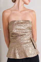 LIQUID GOLD WOVEN TOP - Flying Tomato - Flyclothing LLC