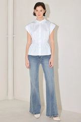 MODERN POISE WOVEN TOP - Flying Tomato - Flyclothing LLC