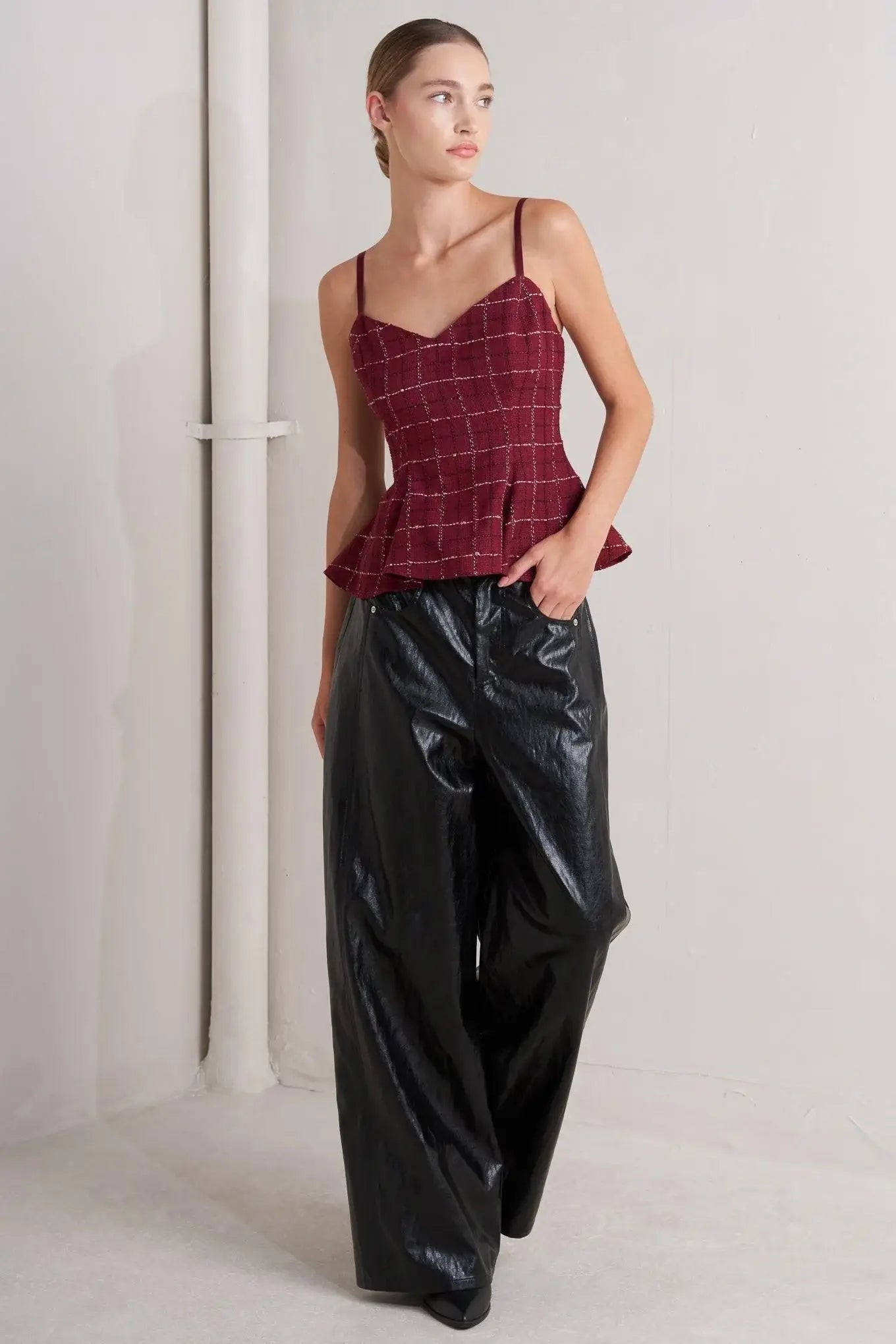 BURNT BOULEVARD TWEED CAMI TOP - Flying Tomato - Flyclothing LLC