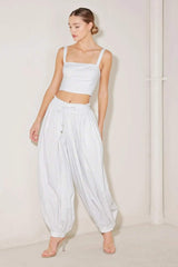 OCEAN BREEZE WOVEN CROP TOP - Flying Tomato - Flyclothing LLC