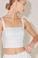OCEAN BREEZE WOVEN CROP TOP - Flying Tomato - Flyclothing LLC