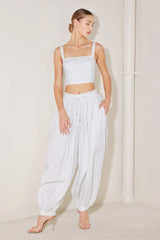 OCEAN BREEZE WOVEN CROP TOP - Flying Tomato - Flyclothing LLC