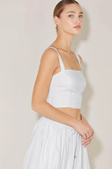 OCEAN BREEZE WOVEN CROP TOP - Flying Tomato - Flyclothing LLC