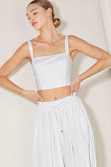 OCEAN BREEZE WOVEN CROP TOP - Flying Tomato - Flyclothing LLC