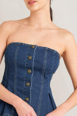 URBAN FABLE DENIM TOP - Flying Tomato - Flyclothing LLC