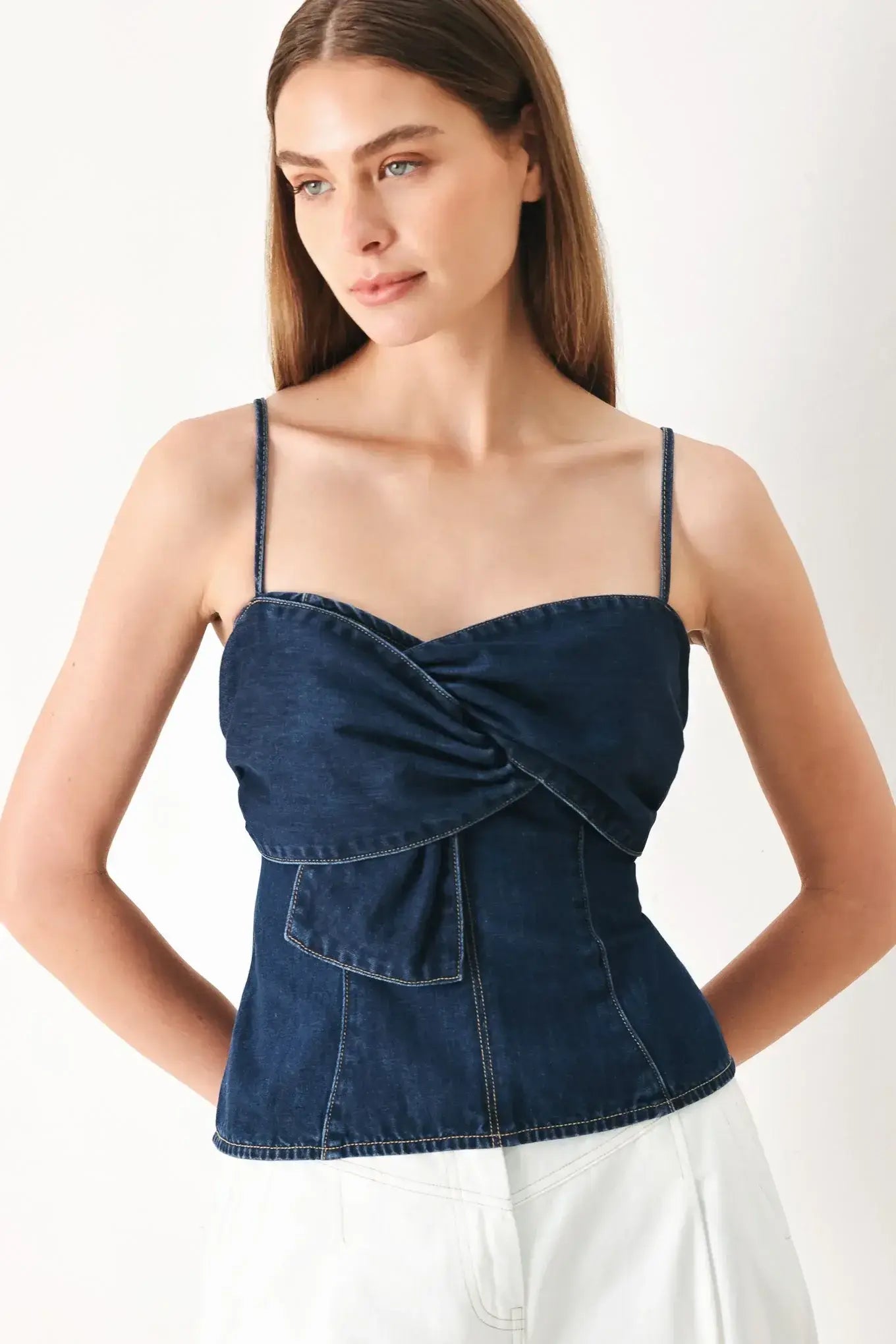 SWEET KISS DENIM TOP - Flying Tomato - Flyclothing LLC