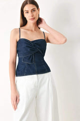 SWEET KISS DENIM TOP - Flying Tomato - Flyclothing LLC
