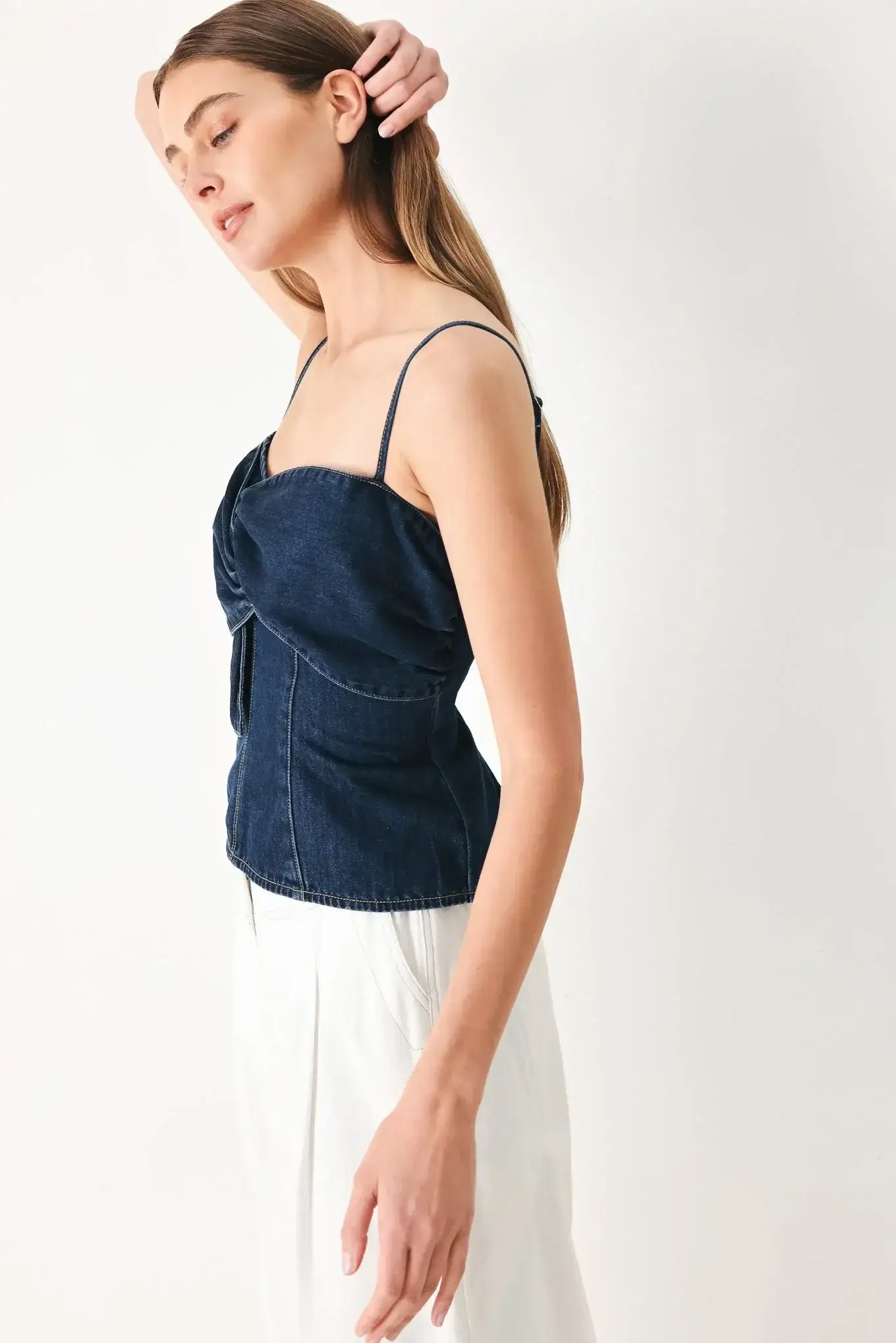 SWEET KISS DENIM TOP - Flying Tomato - Flyclothing LLC