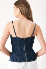 SWEET KISS DENIM TOP - Flying Tomato - Flyclothing LLC