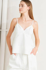 MINIMAL MOOD WOVEN CAMI TOP - Flying Tomato - Flyclothing LLC