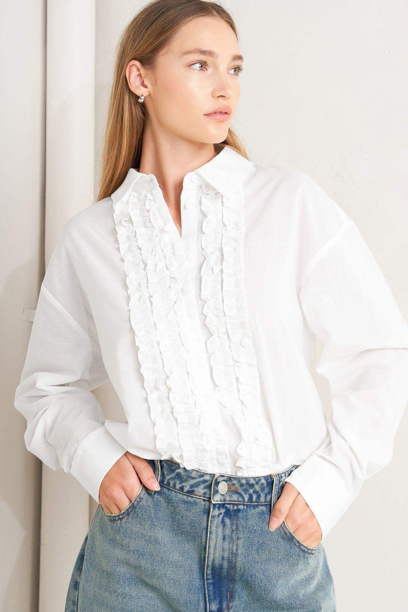 MODERN MUSE WOVEN TOP - Flying Tomato - Flyclothing LLC