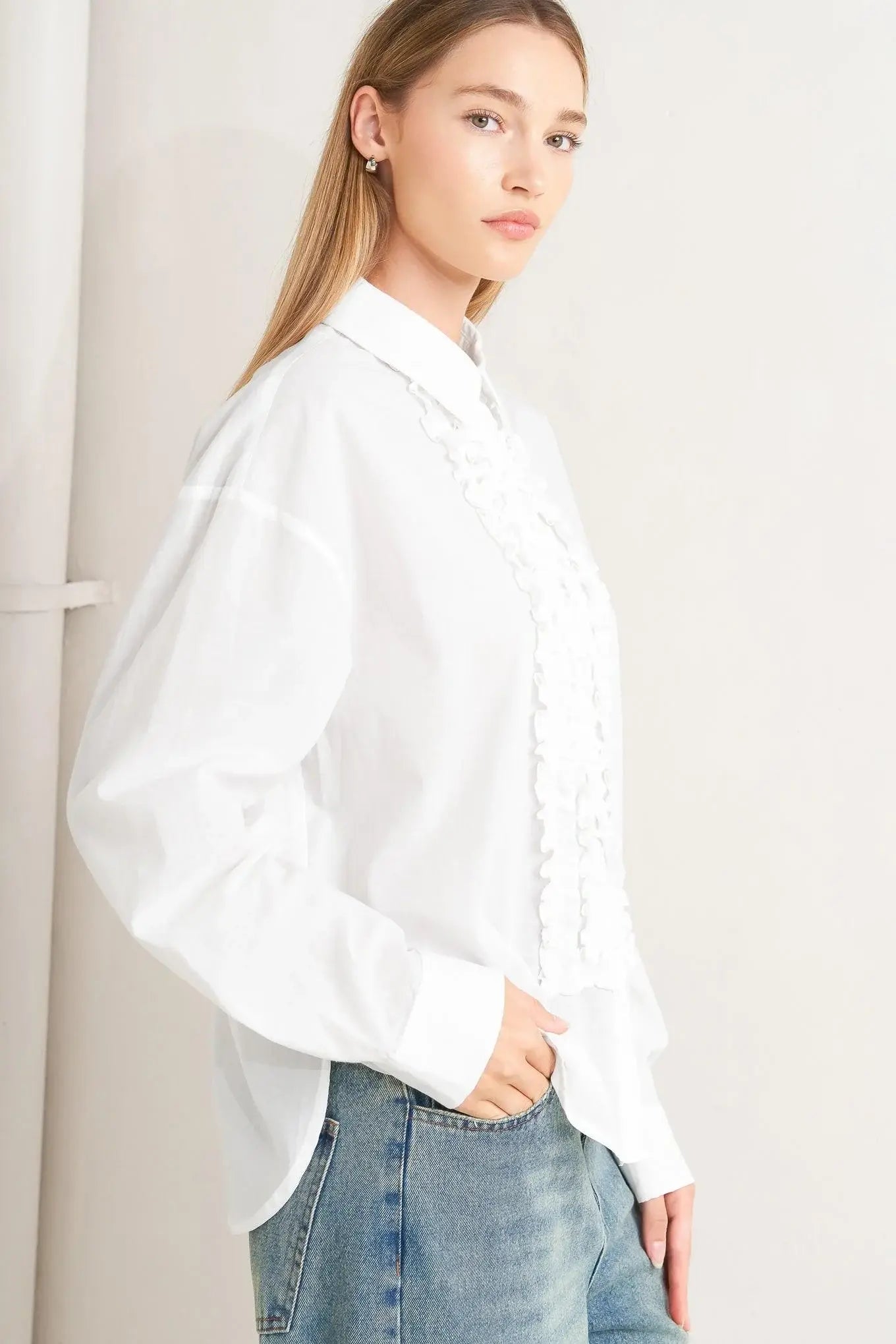 MODERN MUSE WOVEN TOP - Flying Tomato - Flyclothing LLC