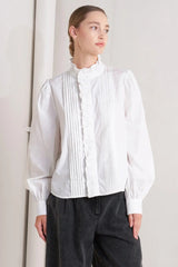 MILK CLOUD WOVEN TOP - Flying Tomato - Flyclothing LLC
