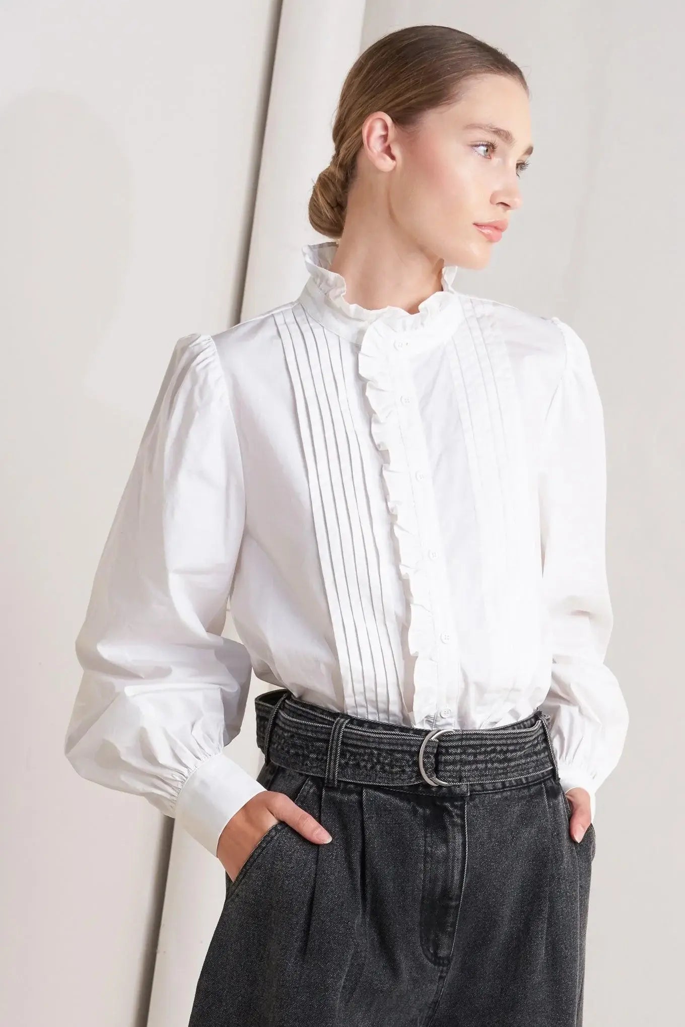 MILK CLOUD WOVEN TOP - Flying Tomato - Flyclothing LLC
