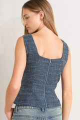 STUDIO FEMME LOOK TWEED TOP - Flying Tomato - Flyclothing LLC