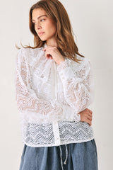 CLOUD ROMANCE WOVEN LACE TOP - Flying Tomato - Flyclothing LLC