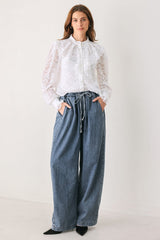 CLOUD ROMANCE WOVEN LACE TOP - Flying Tomato - Flyclothing LLC