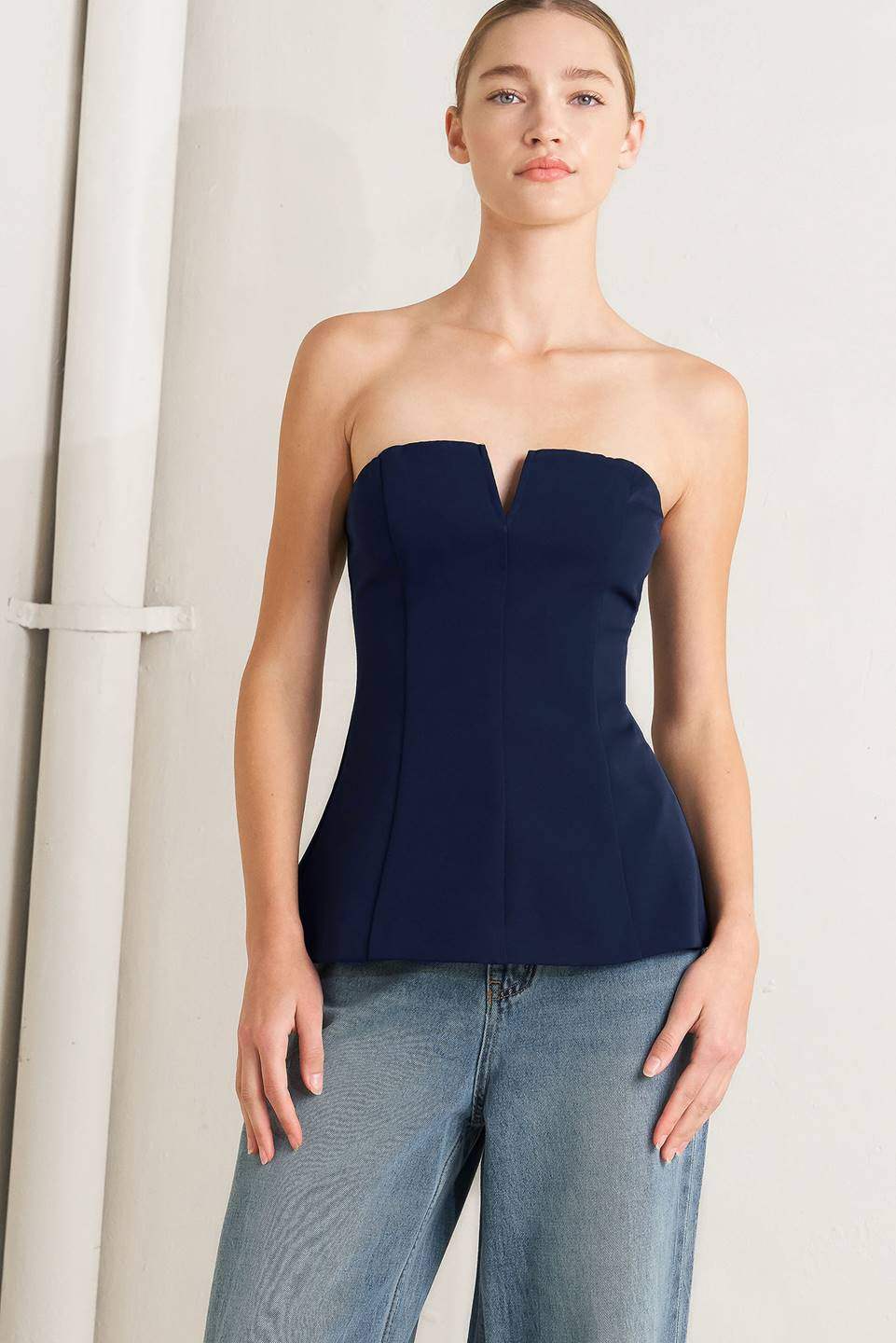 NOIR CONTOUR WOVEN TOP - Flying Tomato - Flyclothing LLC