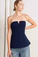 NOIR CONTOUR WOVEN TOP - Flying Tomato - Flyclothing LLC