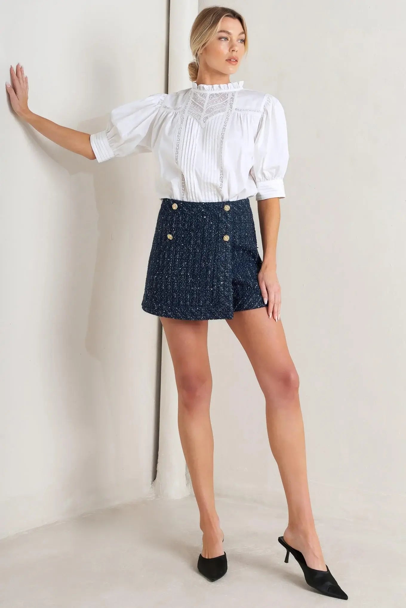 PURE POETRY VICTORIAN WOVEN TOP - Flying Tomato - Flyclothing LLC
