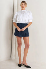 PURE POETRY VICTORIAN WOVEN TOP - Flying Tomato - Flyclothing LLC