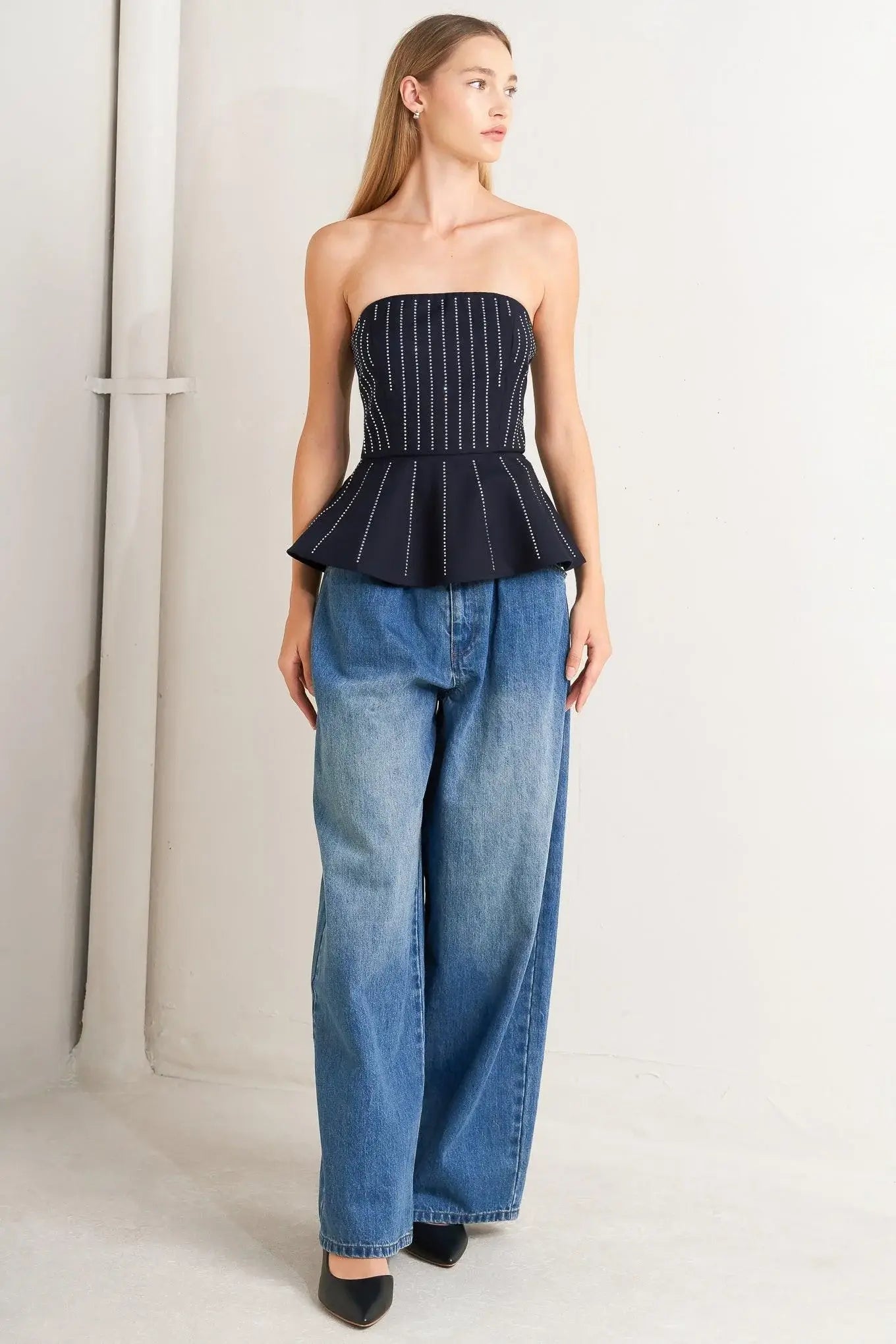 GEOMETRIC EDGE WOVEN TOP - Flying Tomato - Flyclothing LLC