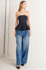 GEOMETRIC EDGE WOVEN TOP - Flying Tomato - Flyclothing LLC