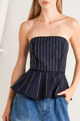 GEOMETRIC EDGE WOVEN TOP - Flying Tomato - Flyclothing LLC