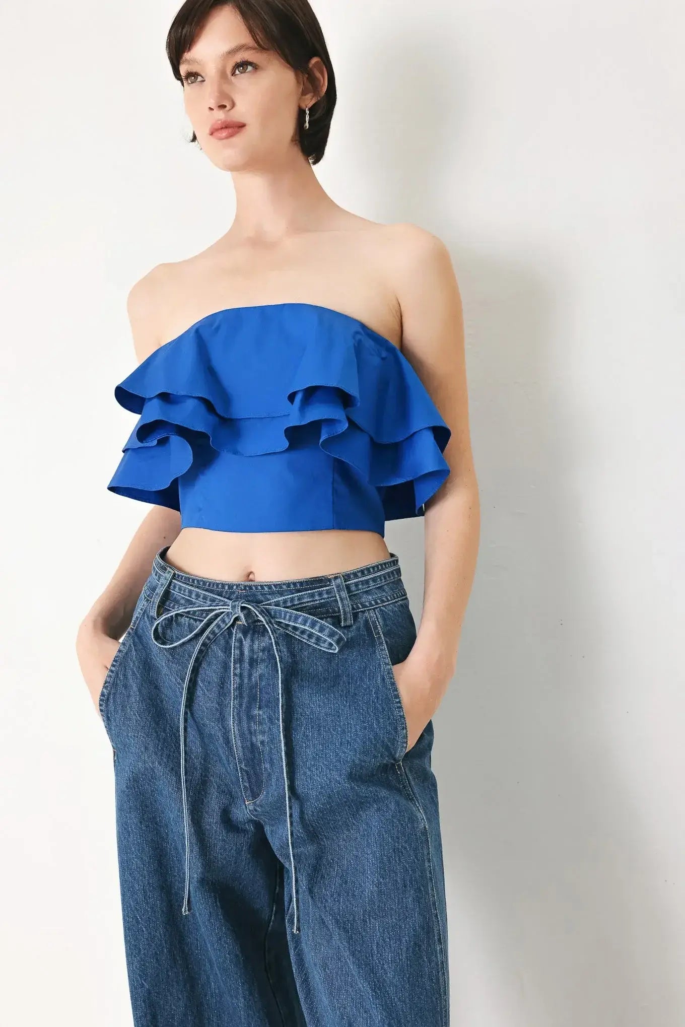 ROYAL FLOW WOVEN TUBE TOP - Flying Tomato - Flyclothing LLC