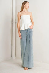 SUBTLE DRAMA WOVEN TOP - Flying Tomato - Flyclothing LLC