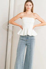 SUBTLE DRAMA WOVEN TOP - Flying Tomato - Flyclothing LLC