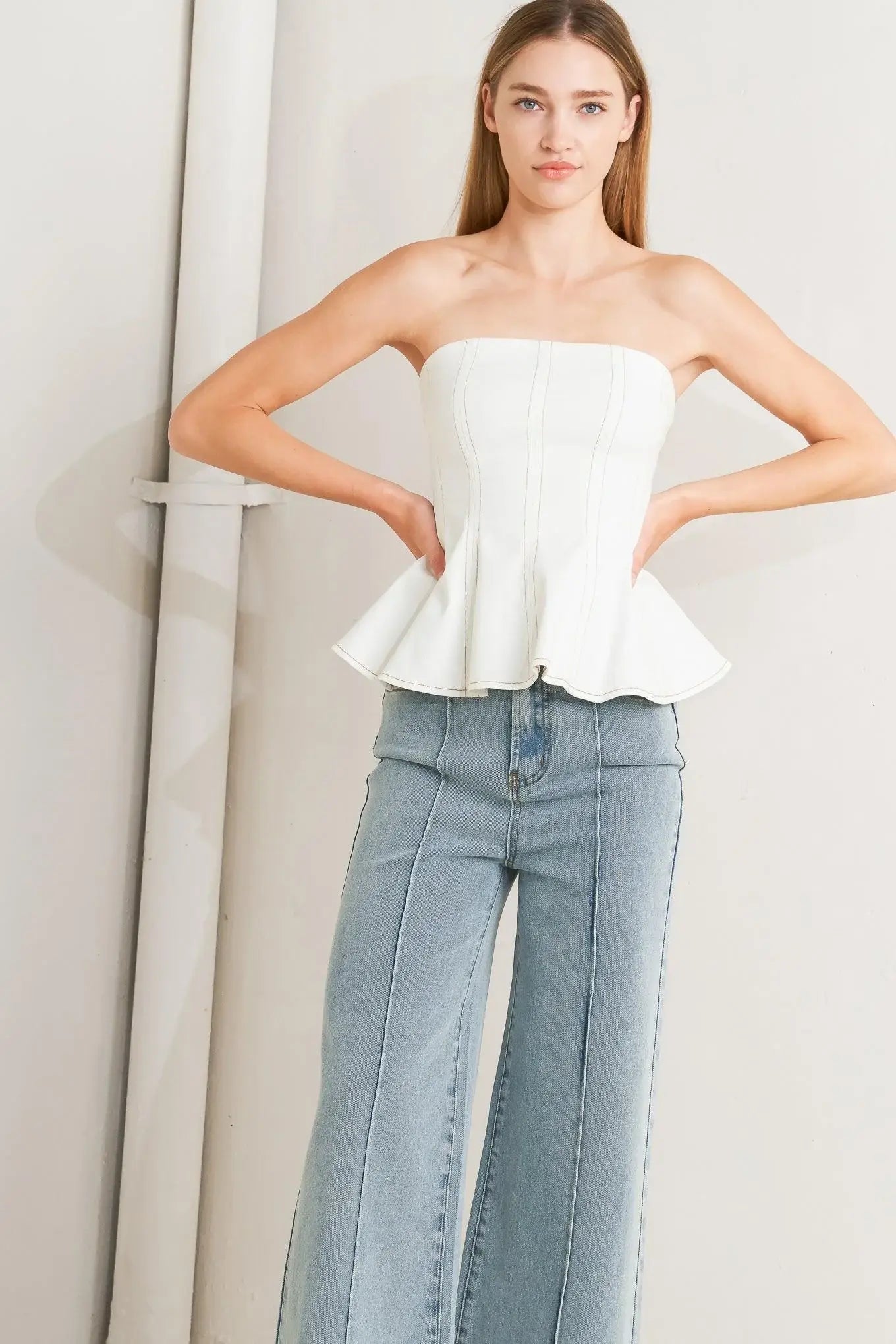 SUBTLE DRAMA WOVEN TOP - Flying Tomato - Flyclothing LLC