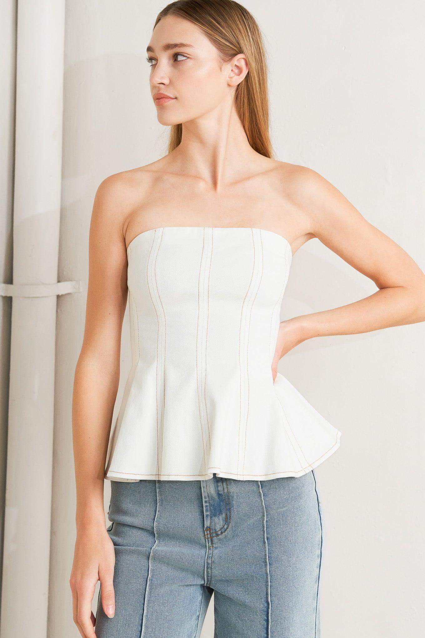 SUBTLE DRAMA WOVEN TOP - Flying Tomato - Flyclothing LLC