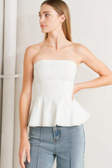 SUBTLE DRAMA WOVEN TOP - Flying Tomato - Flyclothing LLC
