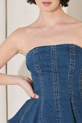 POWER PLAY DENIM TOP - Flying Tomato - Flyclothing LLC