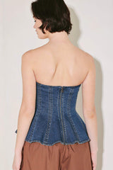 POWER PLAY DENIM TOP - Flying Tomato - Flyclothing LLC