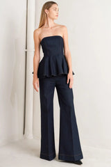 POWERED FEMME DENIM TOP - Flying Tomato - Flyclothing LLC