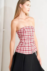 LADY CODE TWEED TOP - Flying Tomato - Flyclothing LLC