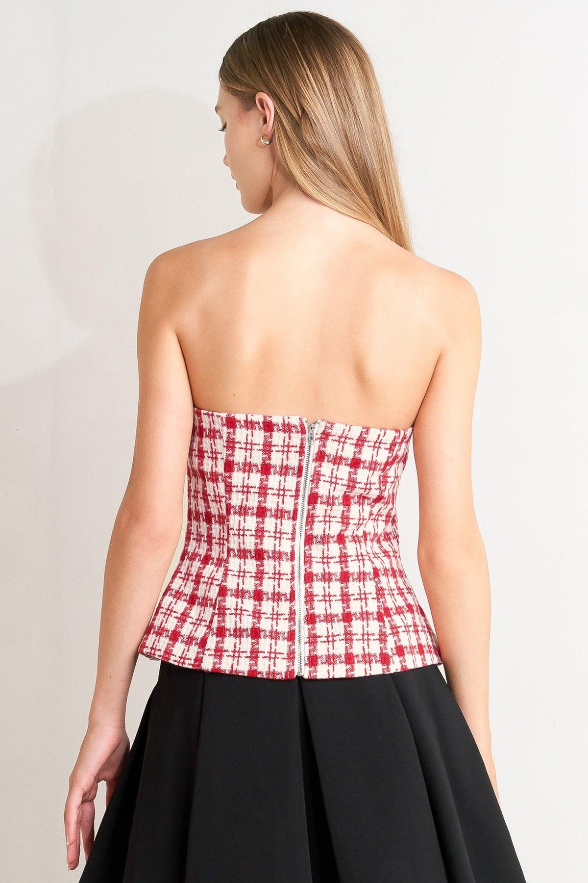 LADY CODE TWEED TOP - Flying Tomato - Flyclothing LLC