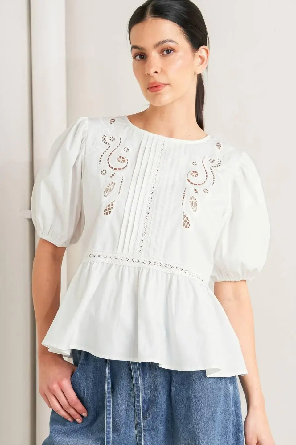 SILENT MORNING WOVEN TOP - Flying Tomato - Flyclothing LLC