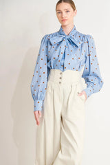 THE POLKA POWER MOVE WOVEN TOP - Flying Tomato - Flyclothing LLC