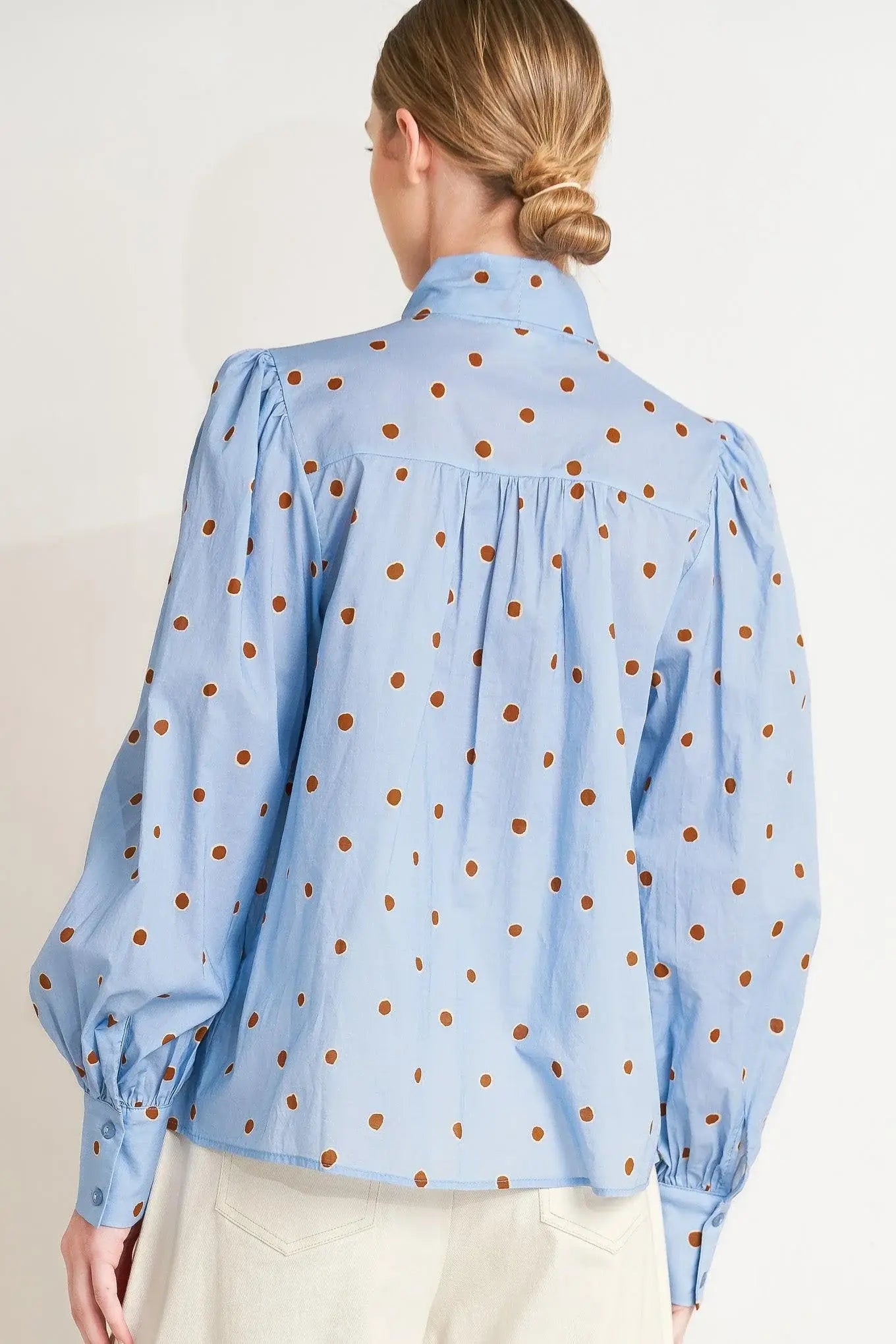 THE POLKA POWER MOVE WOVEN TOP - Flying Tomato - Flyclothing LLC