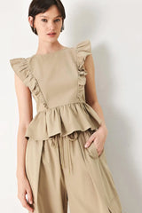 WHITE BLOSSOM WOVEN TOP - Flying Tomato - Flyclothing LLC