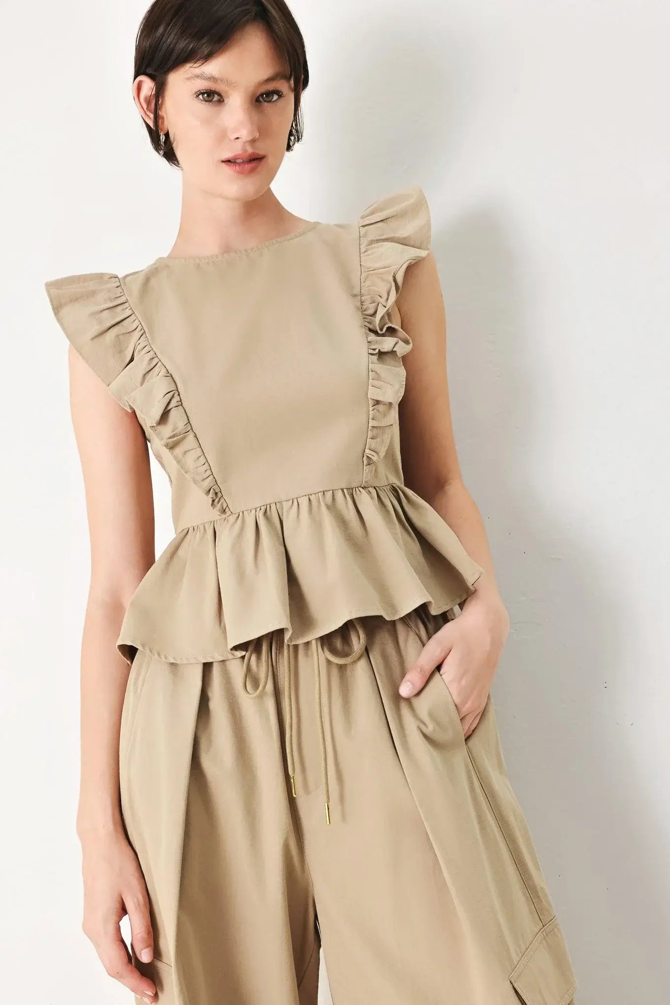 WHITE BLOSSOM WOVEN TOP - Flying Tomato - Flyclothing LLC