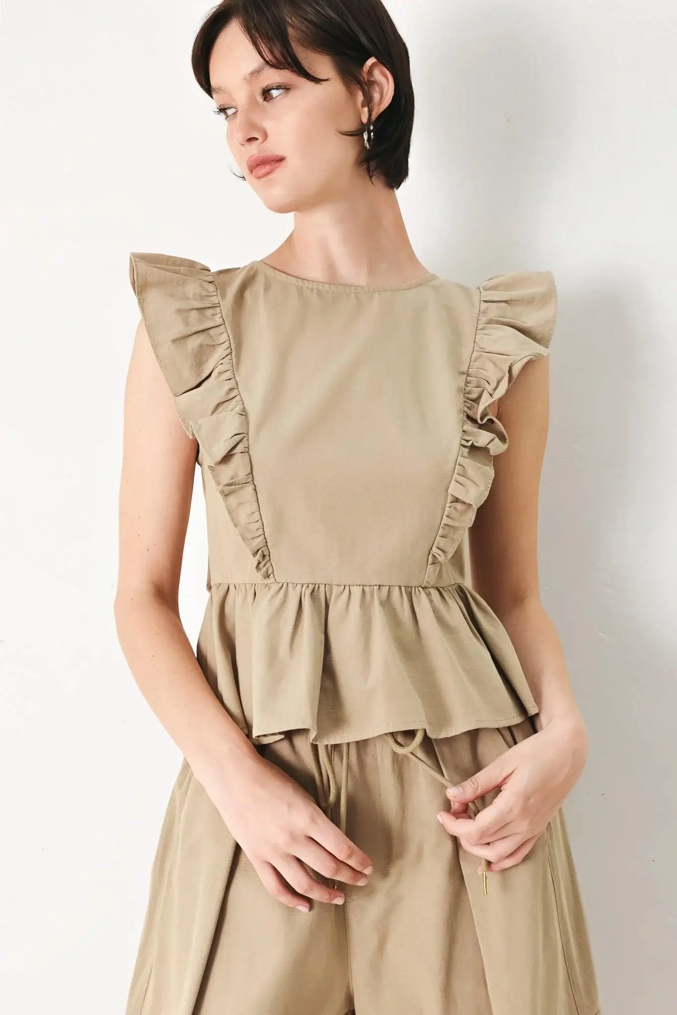 WHITE BLOSSOM WOVEN TOP - Flying Tomato - Flyclothing LLC